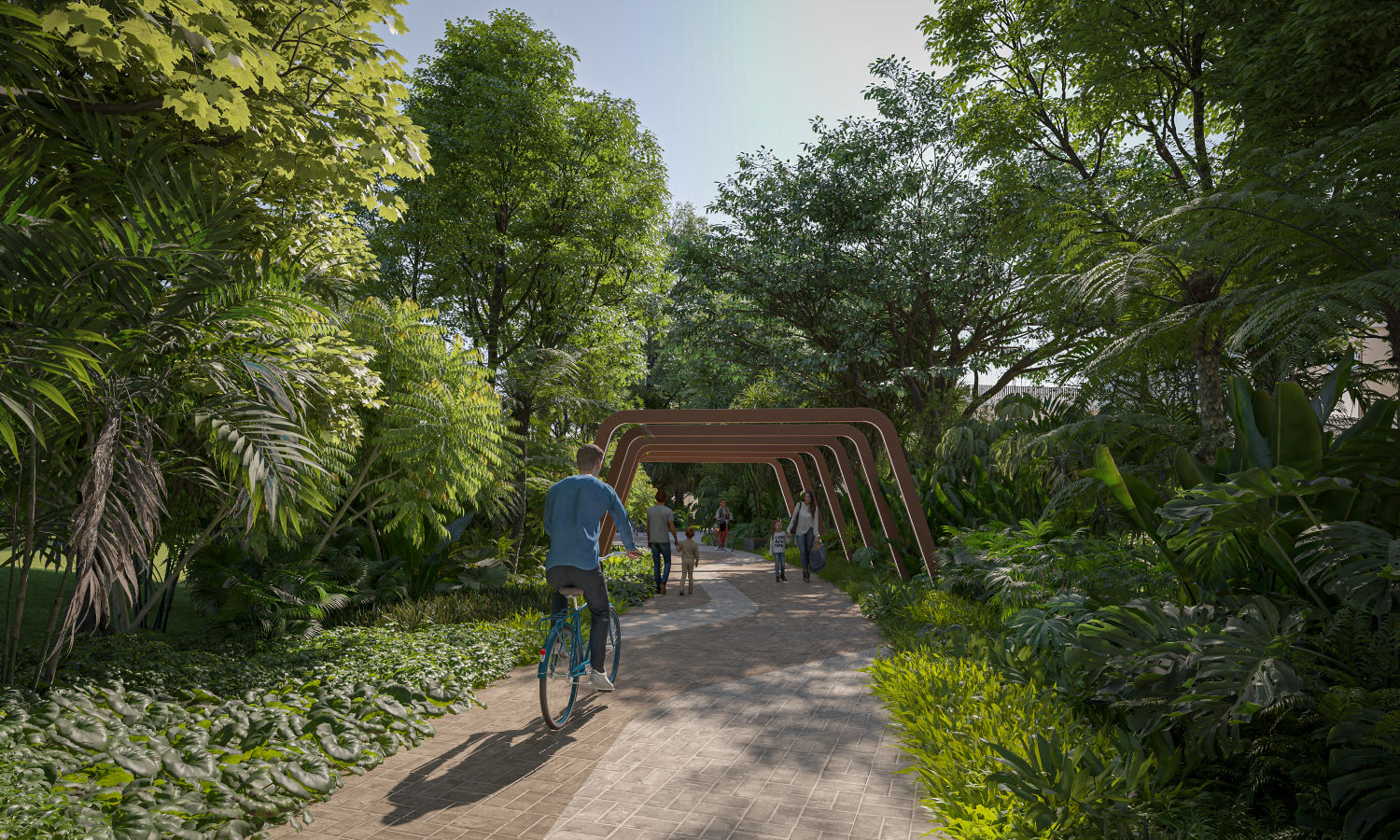 DAINTREE PARK_ELWOOD TRAIL WITH FEATURE PERGOLA