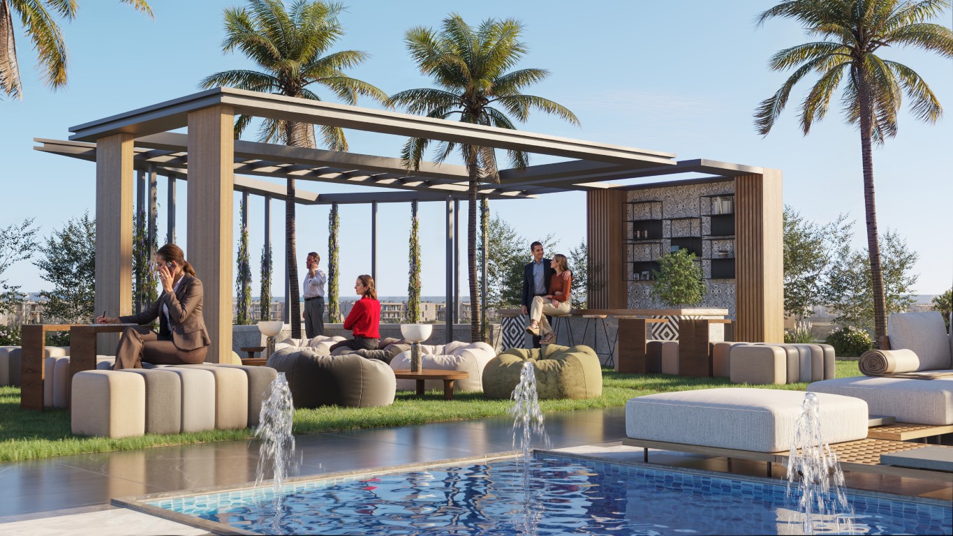 Outdoor coffee lounge